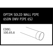 Marley Optim Solid Wall Pipe - 65DN DWV Pipe 6SJ - 100.65.6